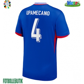 Frankrike Dayot Upamecano #4 Hemmatröja EM 2024 Kortärmad